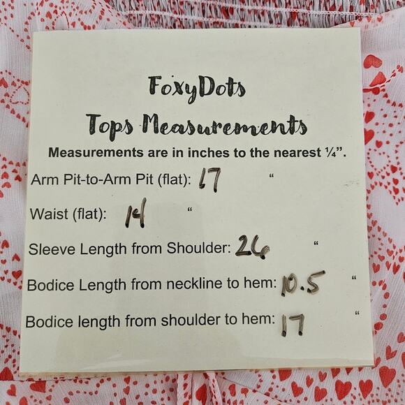 NWT BCBGeneration Heart Print Flutter Waist Peplum Sheer Fluted Sleeves Top M - Picture 9 of 13